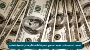 أسعار الدولار مقابل الجنيه المصري اليوم الثلاثاء وتأثيرها على السوق المالية